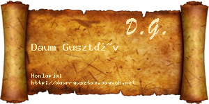 Daum Gusztáv névjegykártya