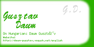 gusztav daum business card